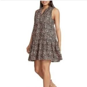 NWT BB Dakota Steve Madden Black Floral Print Ditsy Ruffle Tiered Short Dress S